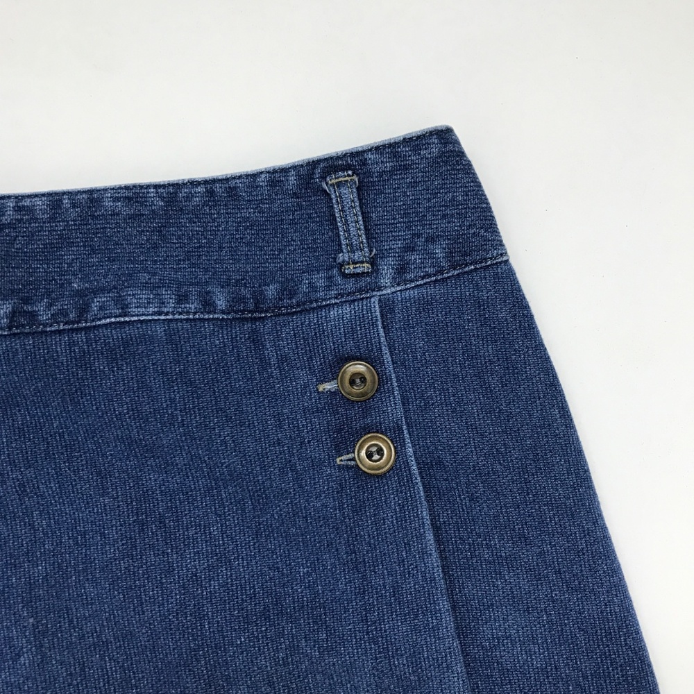 Woolrich A-Line Jean Denim Wrap Skirt 12 - Picture 2 of 6